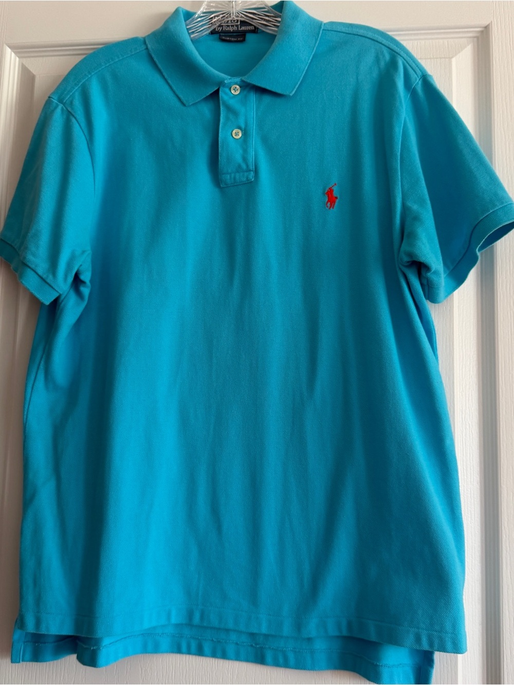 Ralph Lauren Men’s Turquoise Polo with Red Pony
